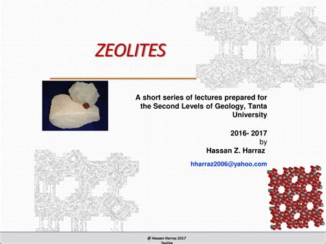 (PDF) Development of Zeolite .